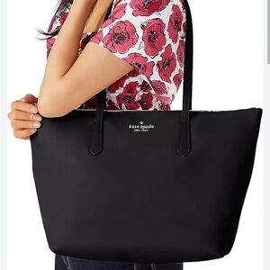 New Kate Spade Black Nylon Tote